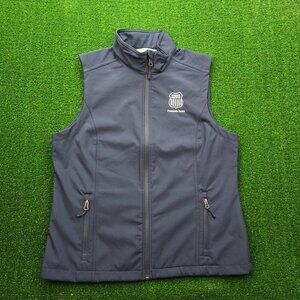 Union Pacific Employee Vest Womens XL Blue Uniform Work Wear Premium Team Logo